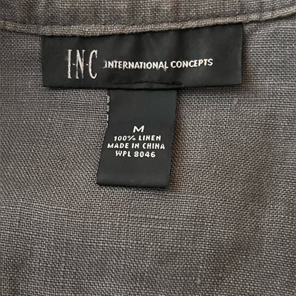 INC International Concepts Jacket Grey Linen - EUC - Picture 4 of 4